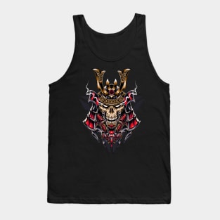 Great Skull Samurai Mecha Illustration Tank Top